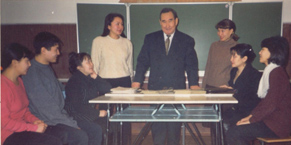 Со студентами, 1999 г.