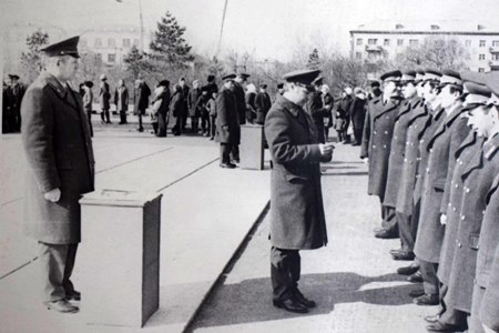 Юшков М.Ф. на присяге 1973 г.
